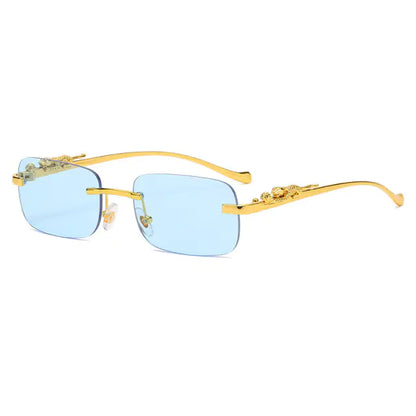 Sleek Vision Rimless Square Sunglasses