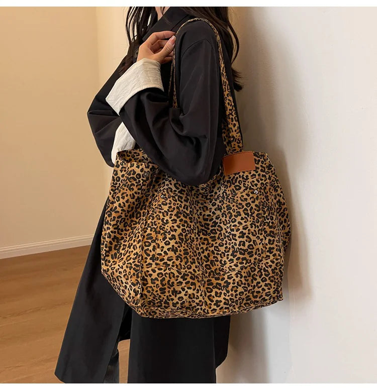 Wild Chic Leopard Print Shoulder Bag