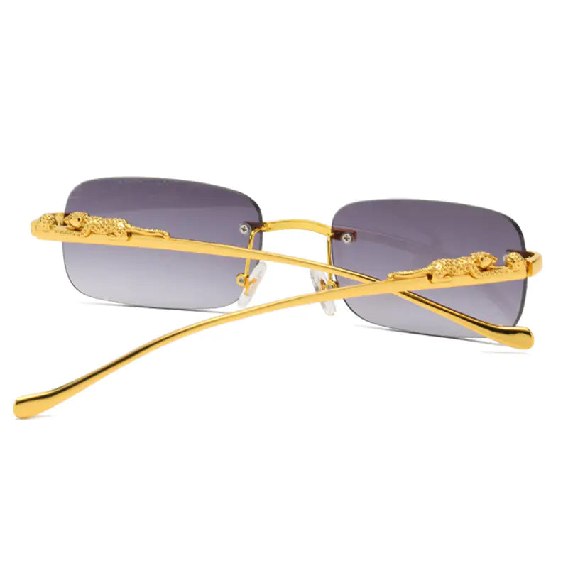 Sleek Vision Rimless Square Sunglasses