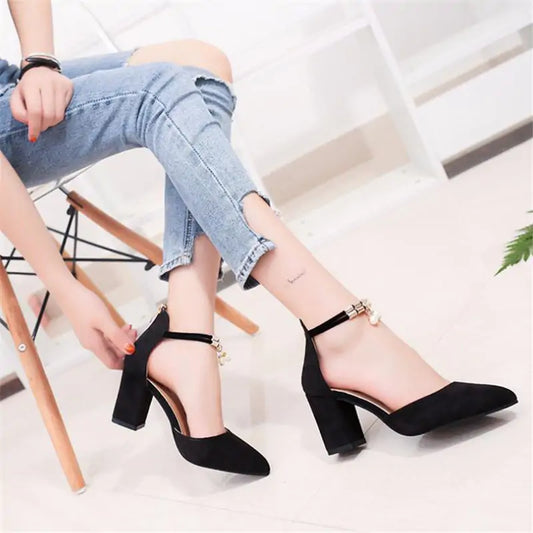 Sapphire Elegance Pointed Toe Pumps