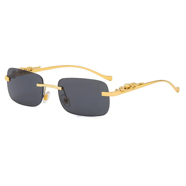 Sleek Vision Rimless Square Sunglasses