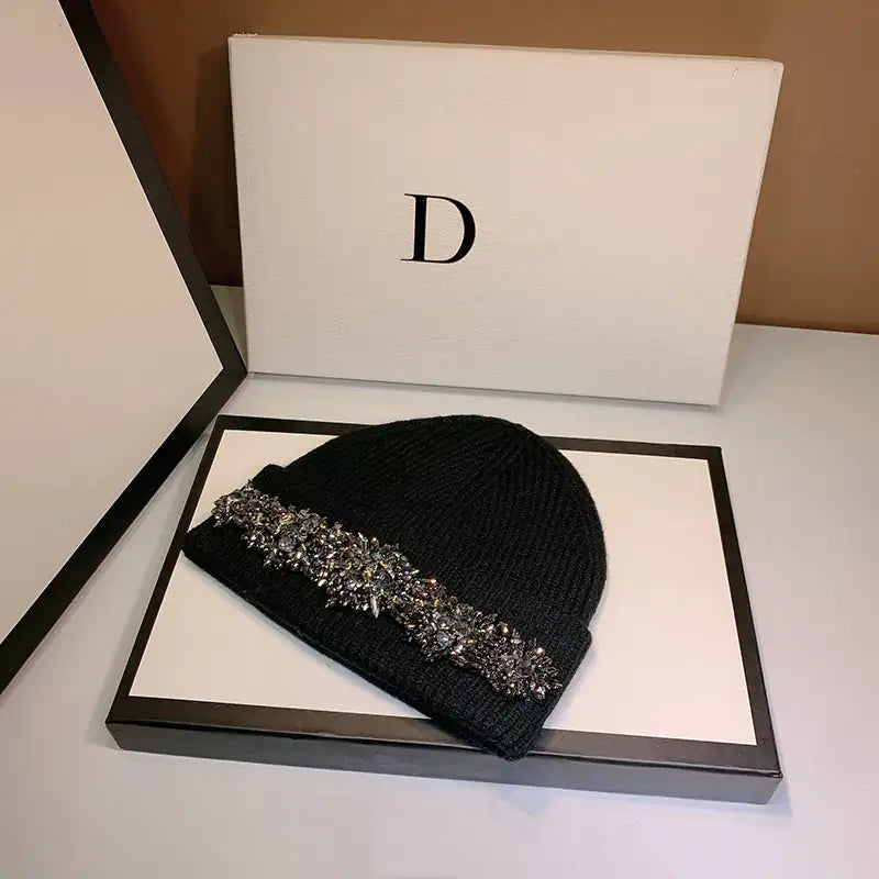 GlamourWool Rhinestone Hat