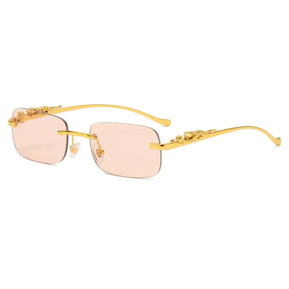 Sleek Vision Rimless Square Sunglasses