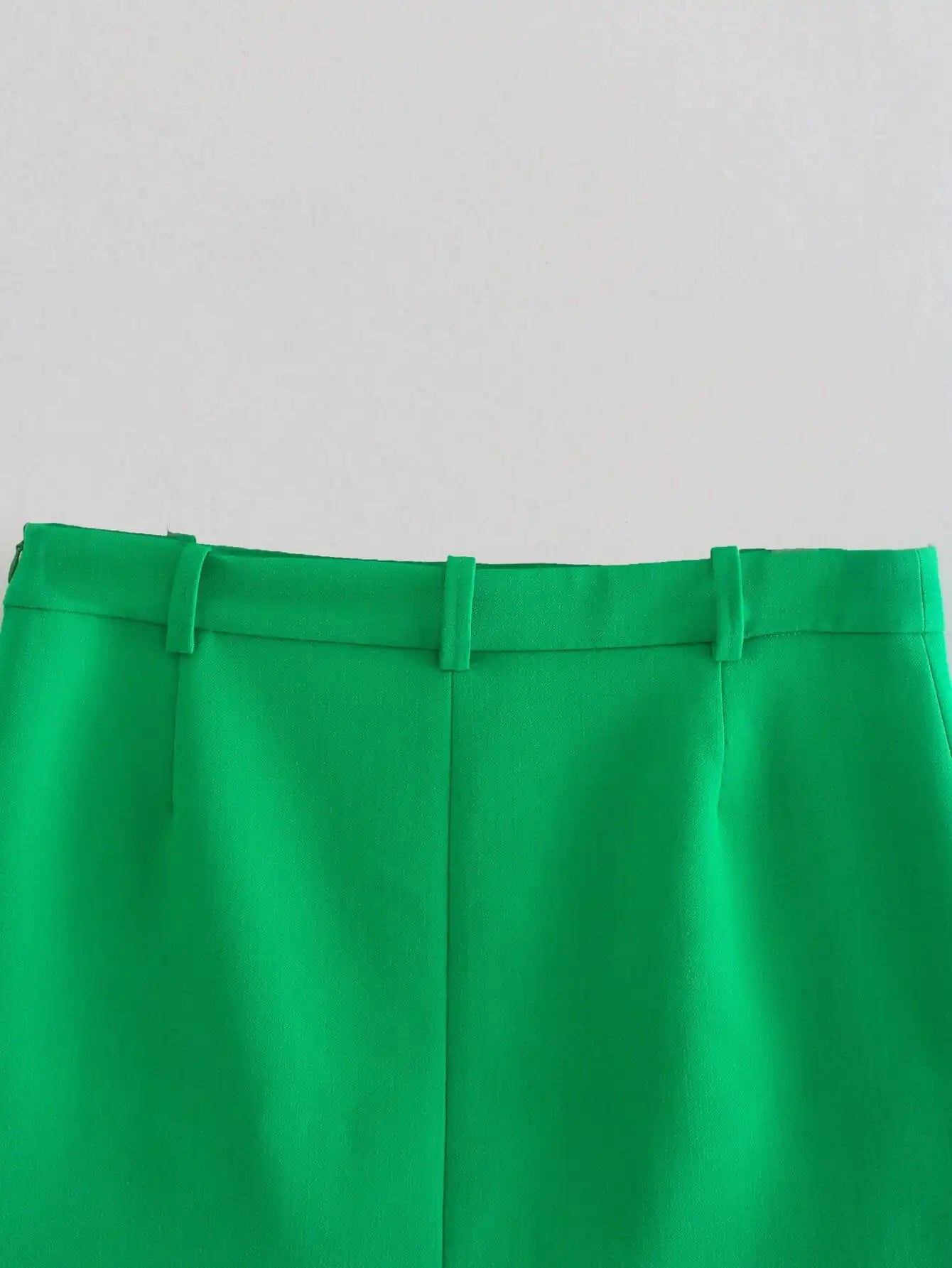 Valencia Green Straight Blazer Skirt