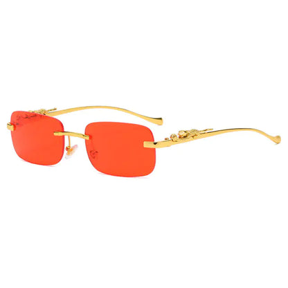 Sleek Vision Rimless Square Sunglasses