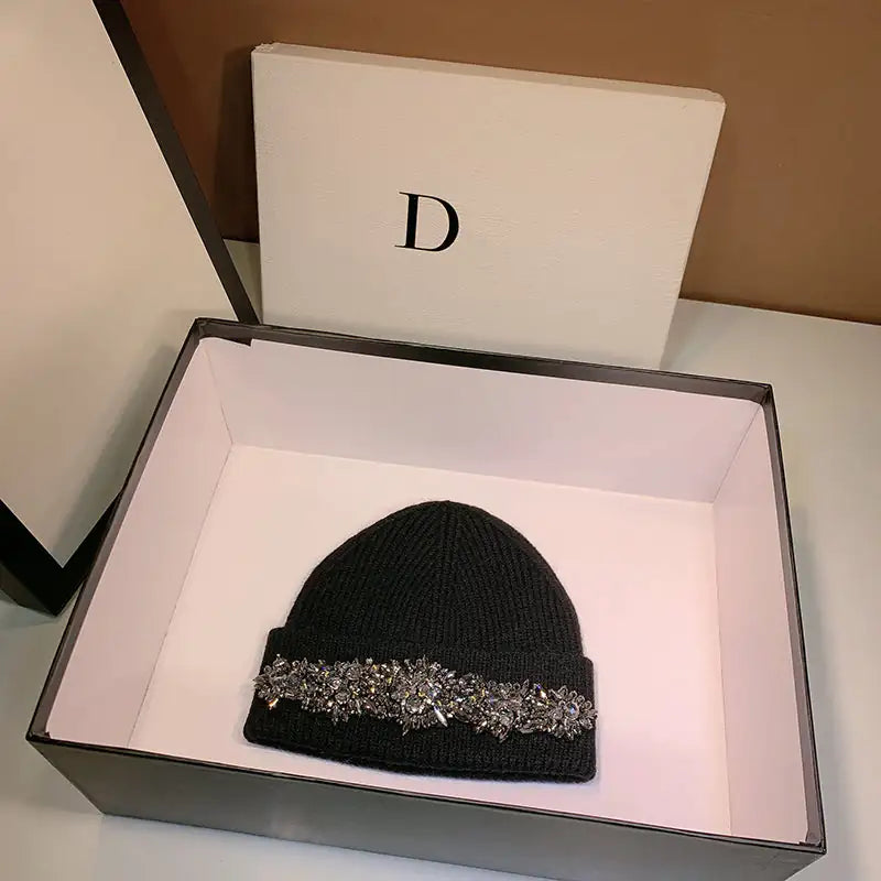 GlamourWool Rhinestone Hat