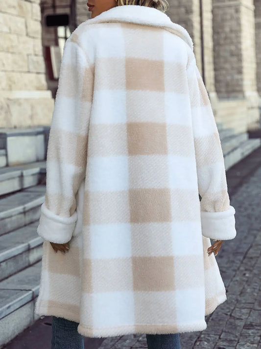 The Plush Single-Breasted Long Coat