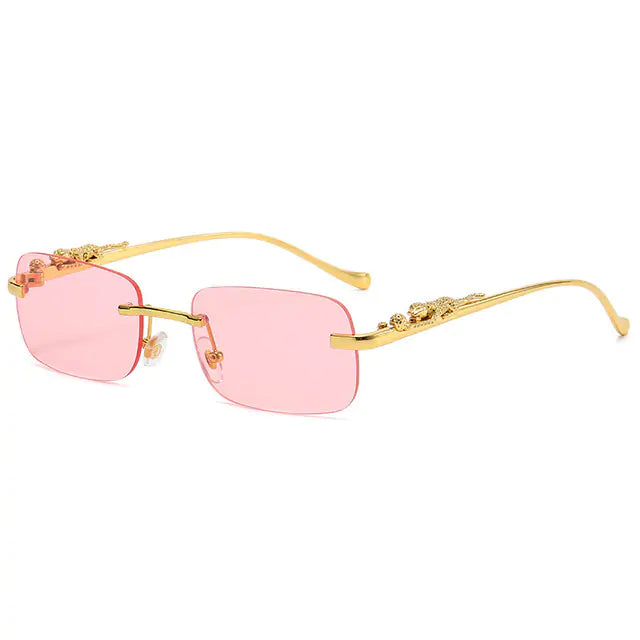 Sleek Vision Rimless Square Sunglasses