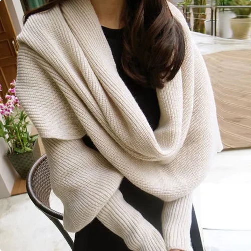 WinterEase Knit Wool Scarf Shawl