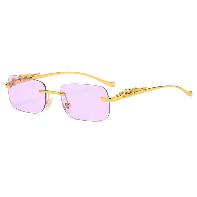 Sleek Vision Rimless Square Sunglasses